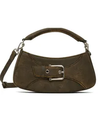 OSOI Brown Small Belted Brocle Bag Vintage