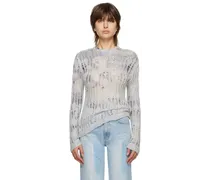 Silver Boat Neck Sweater