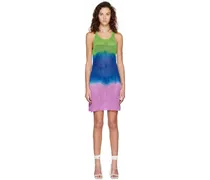 Multicolor Scoop Neck Mini Dress