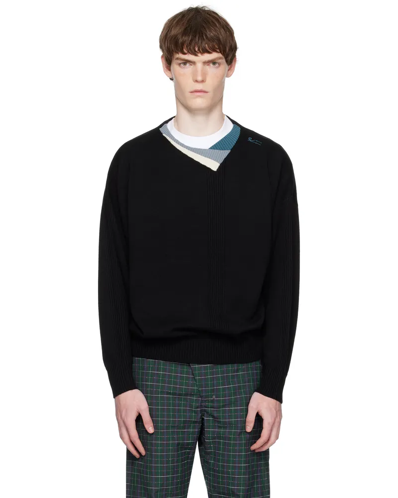 KIKO KOSTADINOV Black Vig Multi Collar Sweater Black