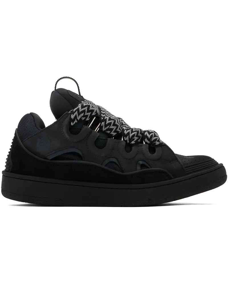 Lanvin SSENSE Exclusive Black Curb Sneakers Black