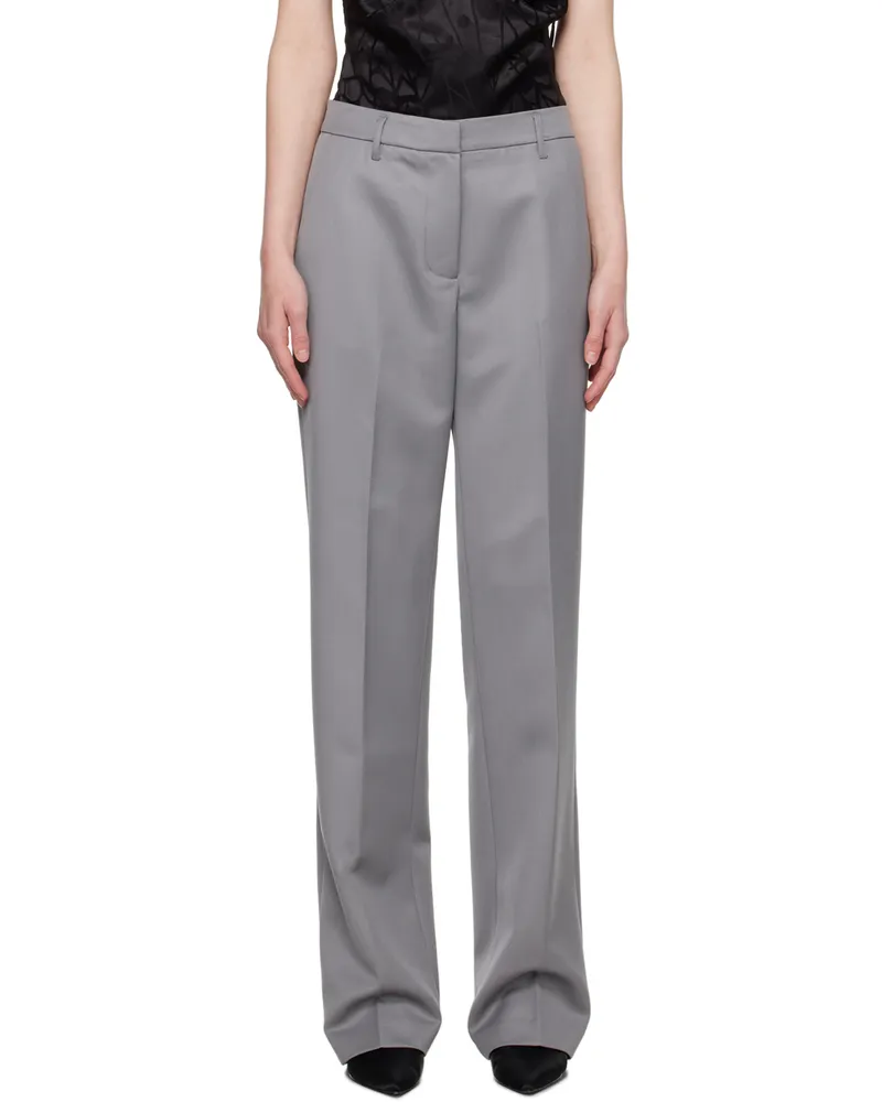 Anine Bing Gray Classic Trousers Grey