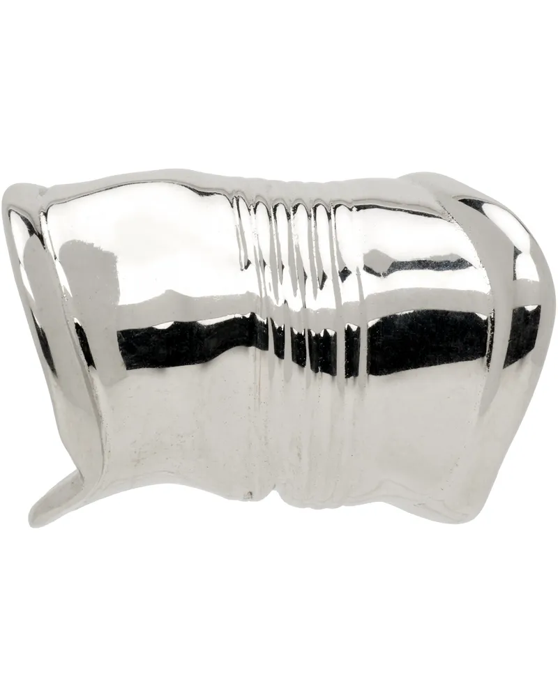Jean Paul Gaultier The Crushed Can' Ear Cuff 91-silver