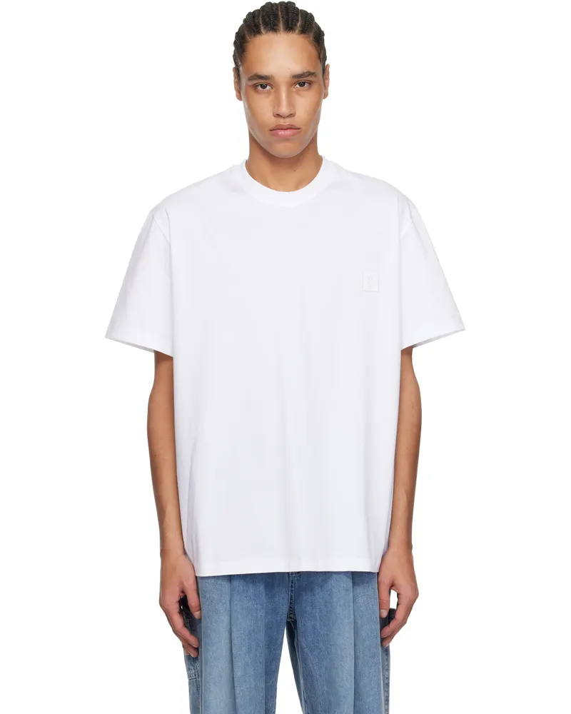 Wooyoungmi White 3D Coral Back Logo T-shirt White701w