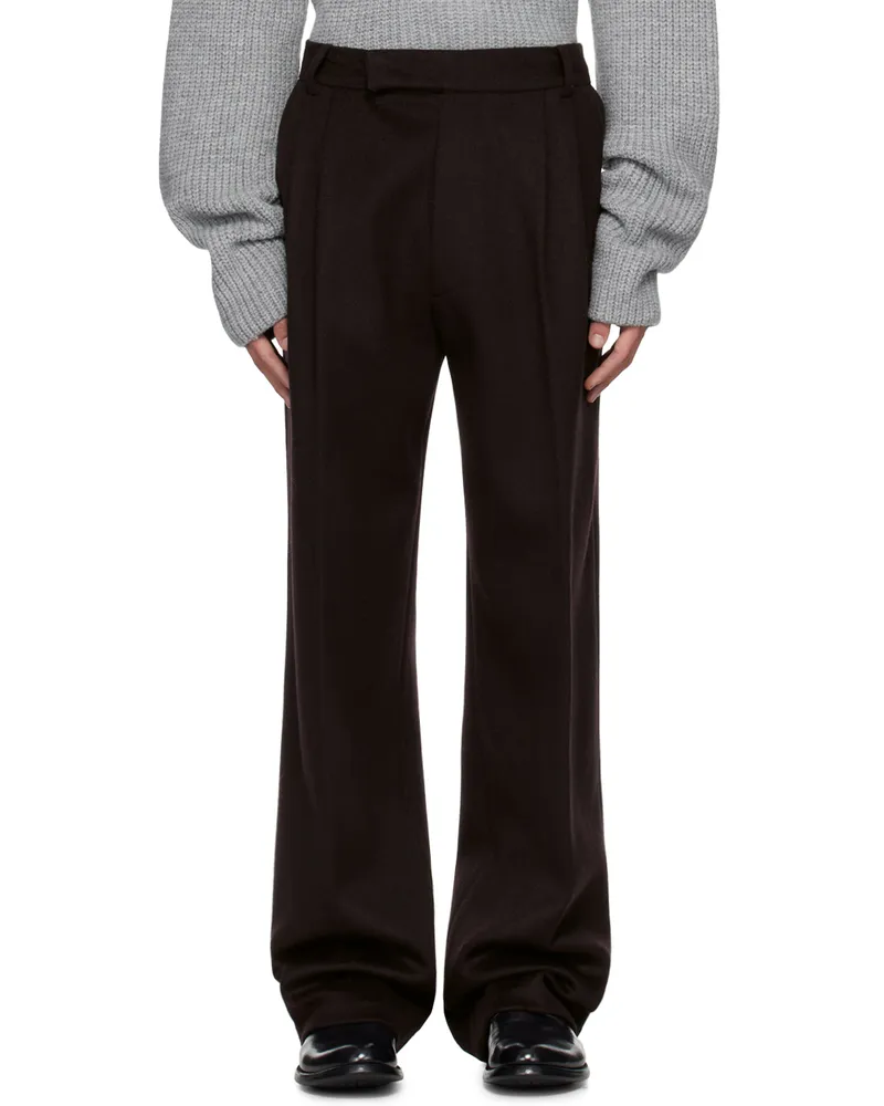 FRANKIE Shop Purple Beo Wool Trousers Dark