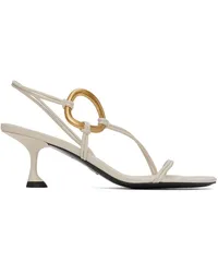 Proenza Schouler Off-White Hoop Slingback Heeled Sandals Nat