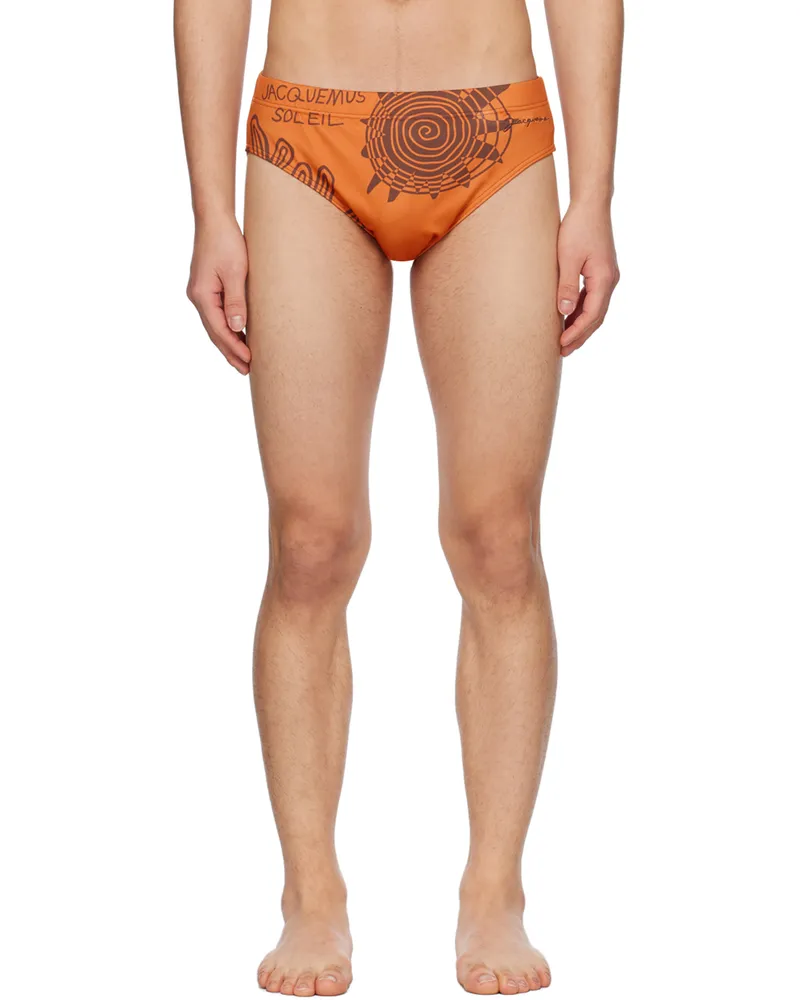 Jacquemus Orange Le Raphia 'Le Slip De Bain' Swim Briefs 7aq