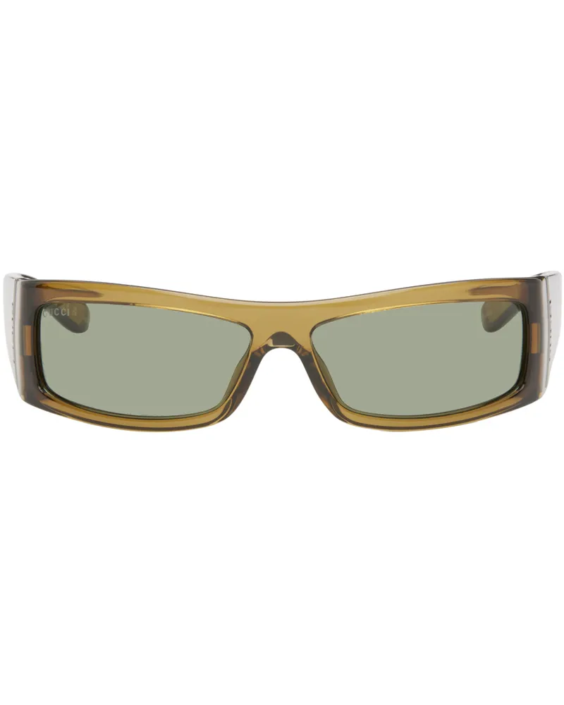 Gucci Brown Rectangular Sunglasses 003