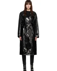 STAND Black Henriette Faux-Leather Trench Coat Black