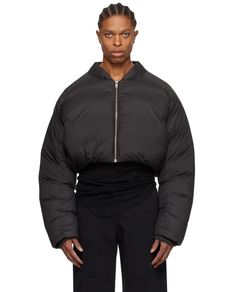 Entire Studios Black Cropped Down Jacket Pupil