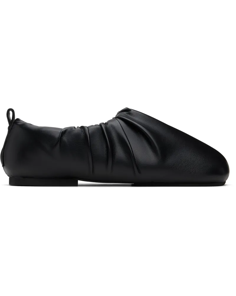 YUME YUME Black Wrinkle Ballerina Flats Black