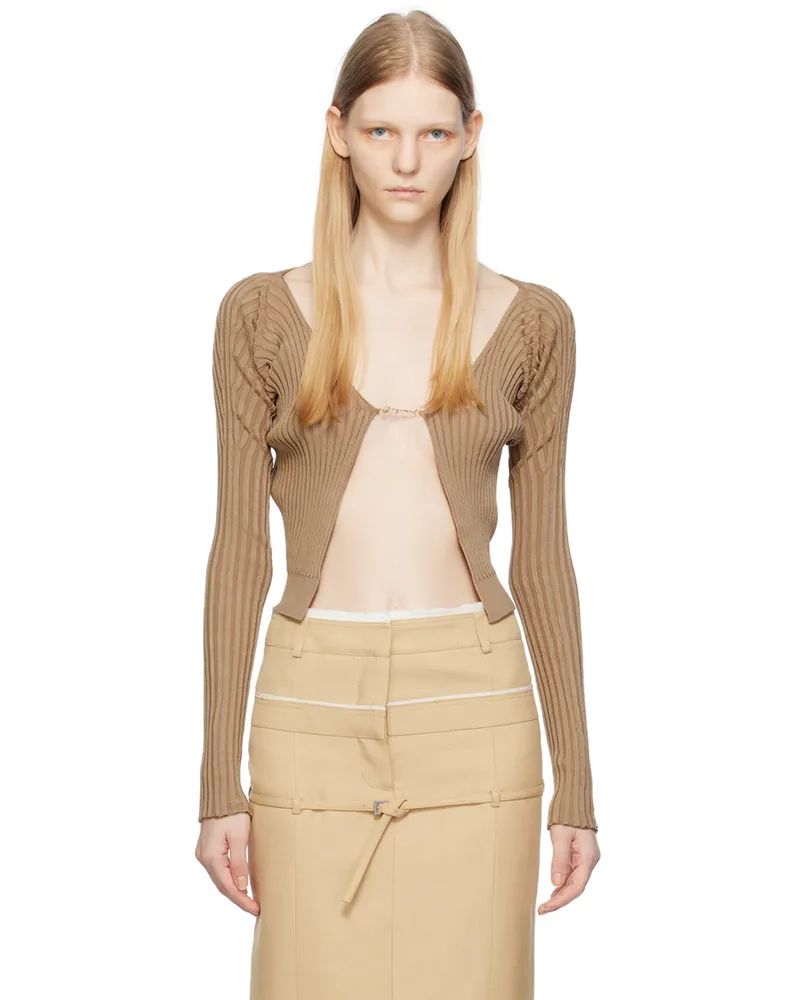 Jacquemus Brown Le Chouchou 'La Maille Pralu Longue' Cardigan 811