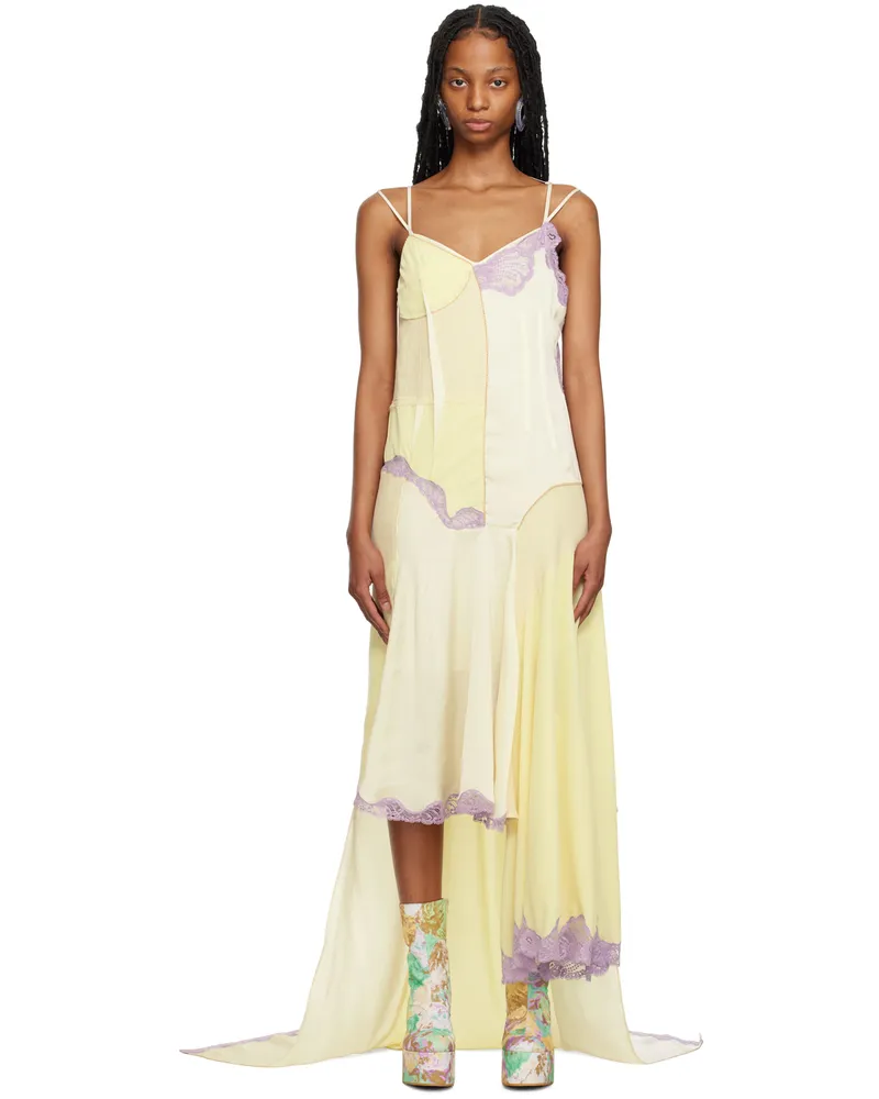 SPORTMAX Yellow & Beige Donald Maxi Dress 010