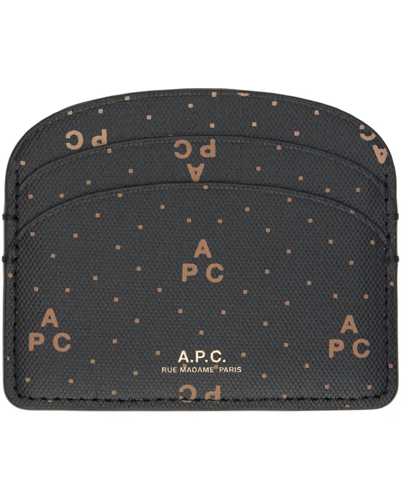 A.P.C. Black Demi-Lune Card Holder Lzz