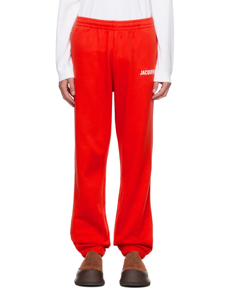 Jacquemus Red Le Papier 'Le Jogging ' Sweatpants