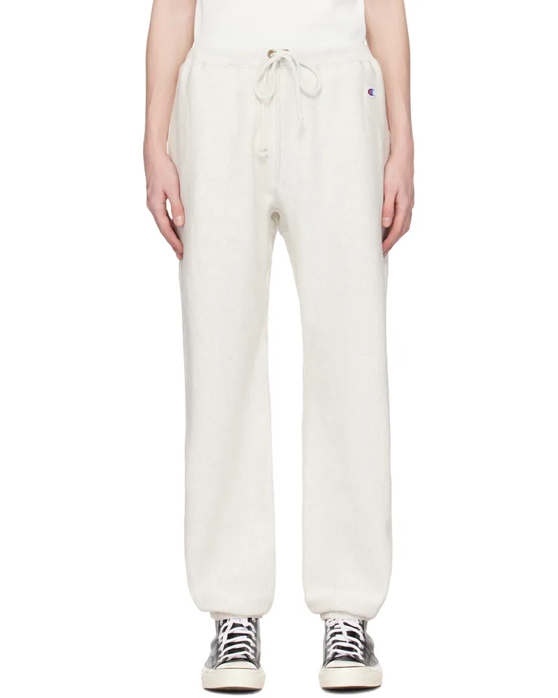 N.HOOLYWOOD Off-White Champion Edition Sweatpants Oatmeal