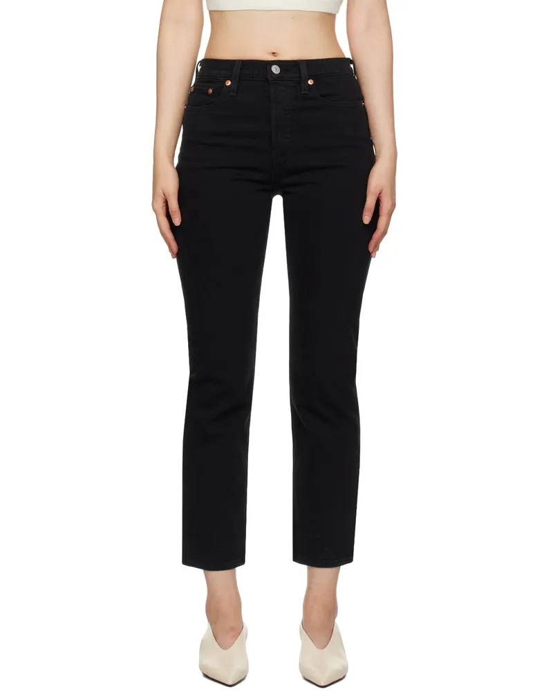 Levi's Black Wedgie Straight Fit Jeans Black