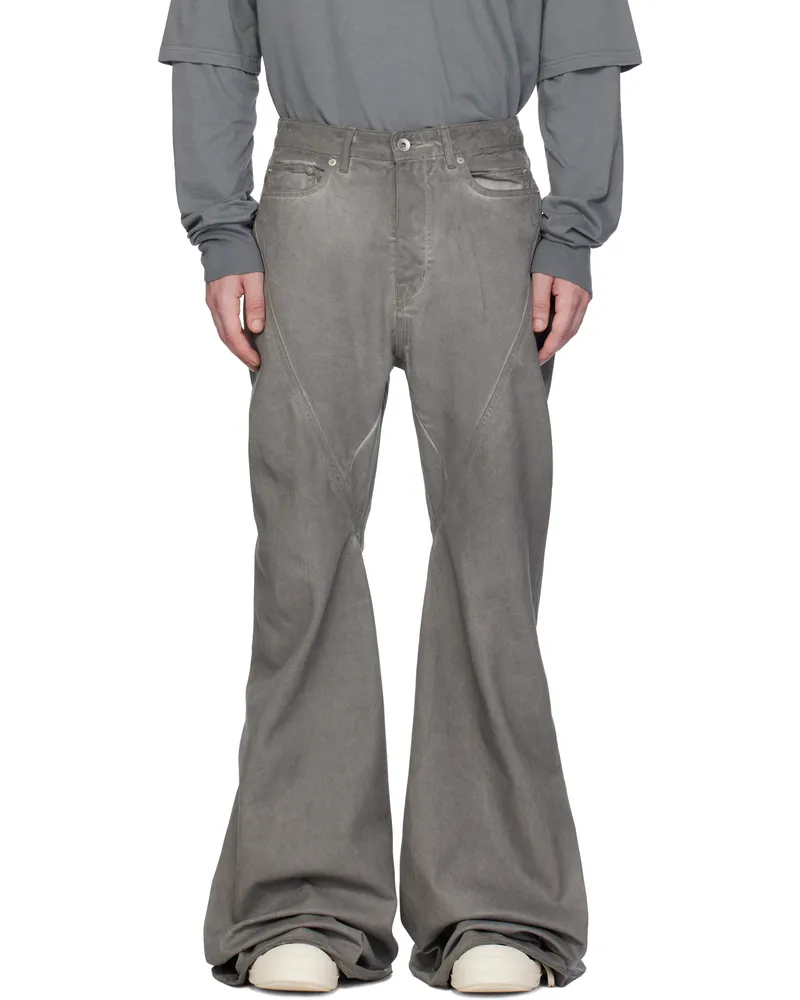 DRKSHDW by Rick Owens Gray Porterville Bias Bootcut Jeans 08
