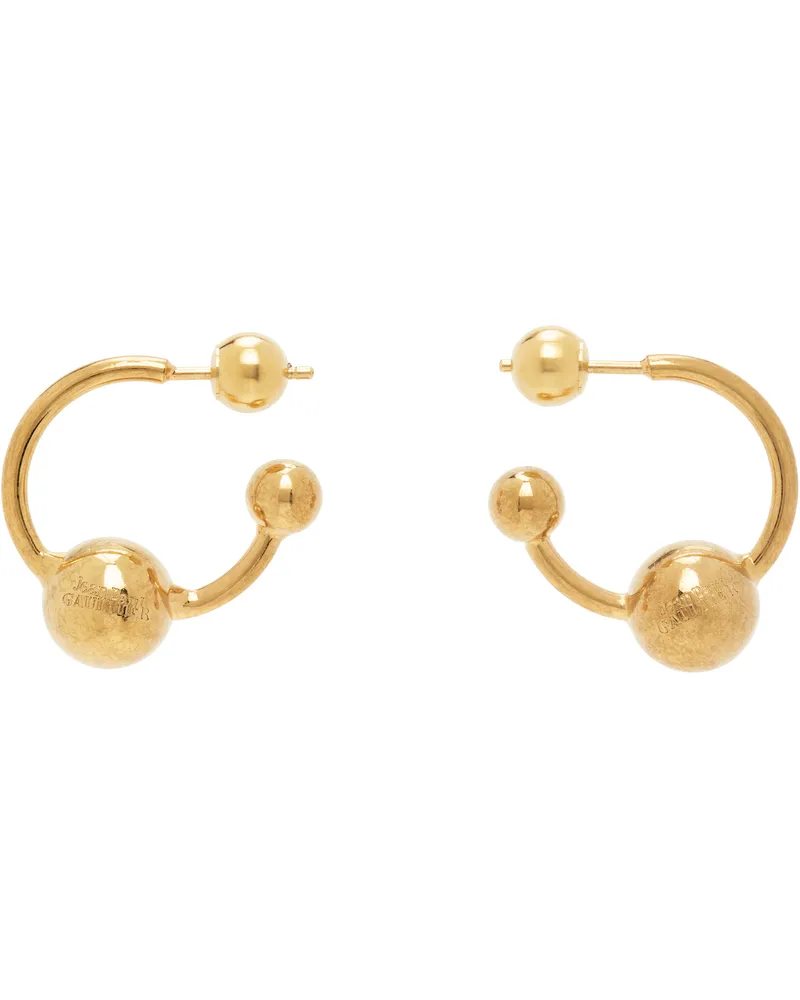 Jean Paul Gaultier Gold 'The Piercing' Earrings 92-gold