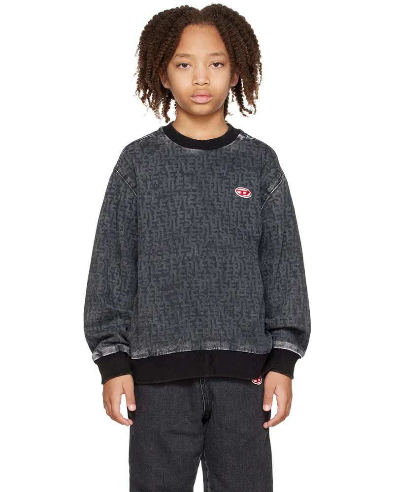 Diesel Kids Gray Skrib-Ne-Over Jjj Sweatshirt K02
