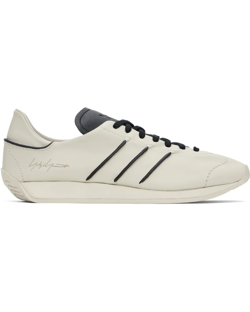 Y-3 Off-White & Black Country Sneakers Talc