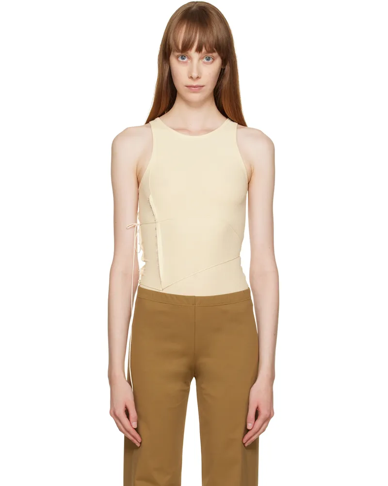 Baserange Off-White Tie Bodysuit Undyed