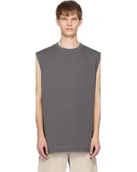 N.HOOLYWOOD Gray Crewneck Tank Top Charcoal