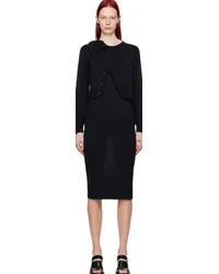 Christophe Lemaire Navy Layered Midi Dress Bldark