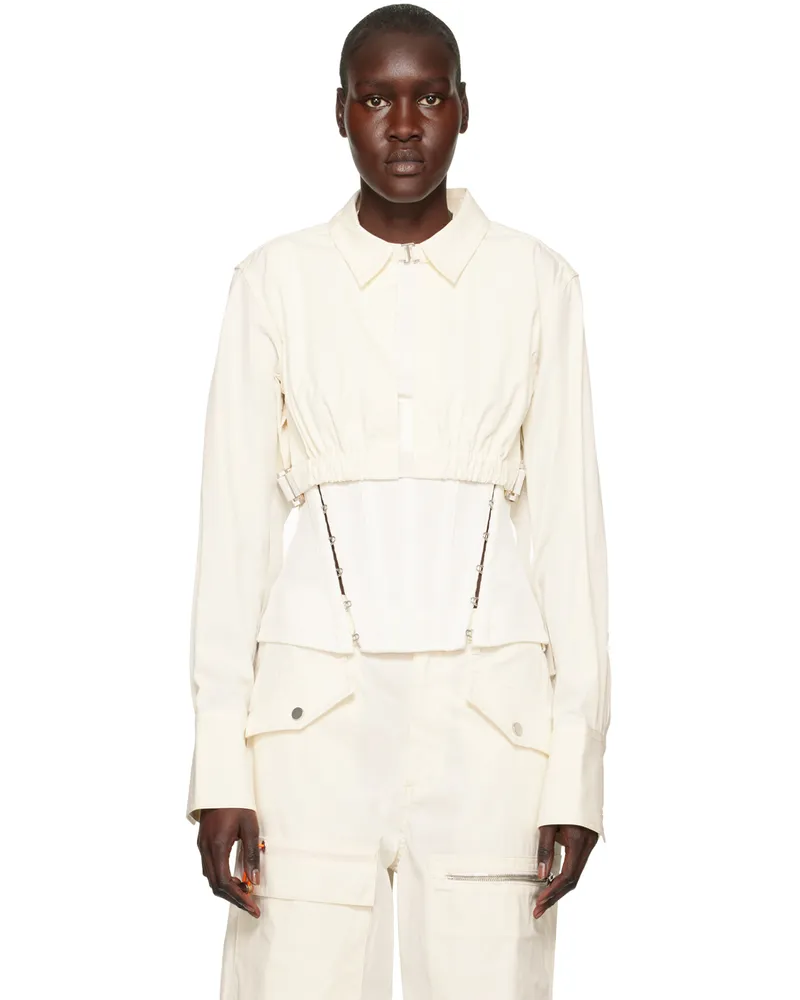 Dion Lee Off-White Safety Slider Shirt Ivory