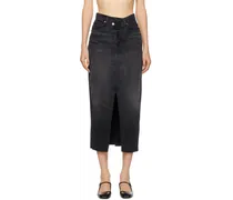 Black Nila Denim Maxi Skirt