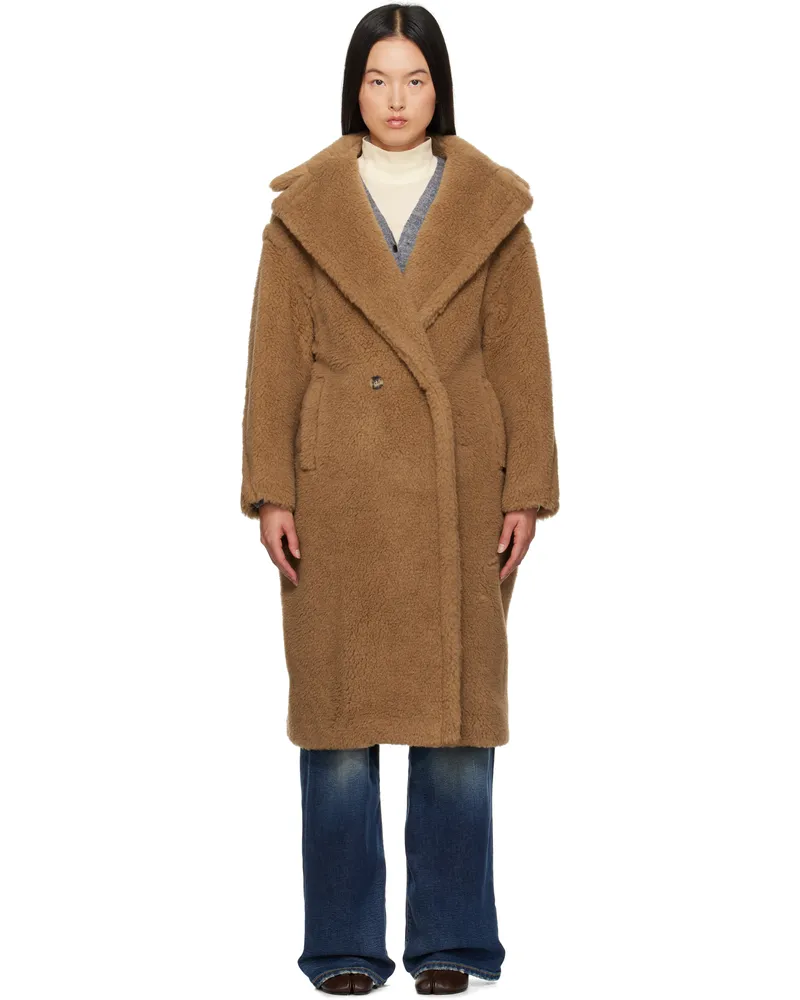 Max Mara Tan Teddy Bear Icon Coat Camel