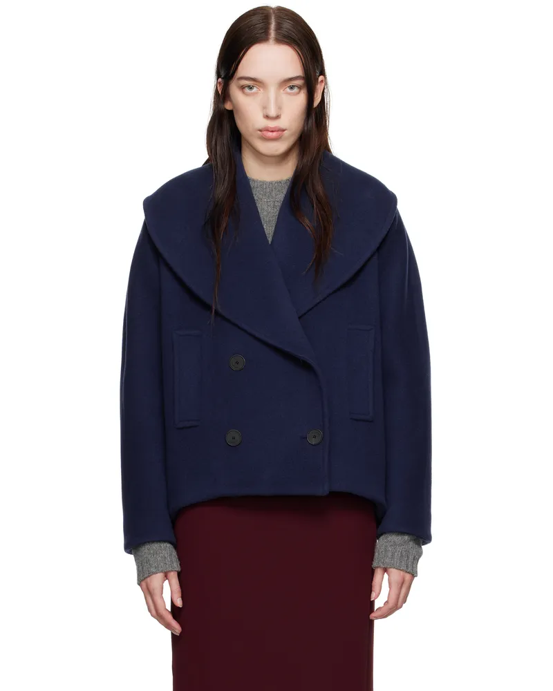 Lanvin Navy Cocoon Peacoat Midnight