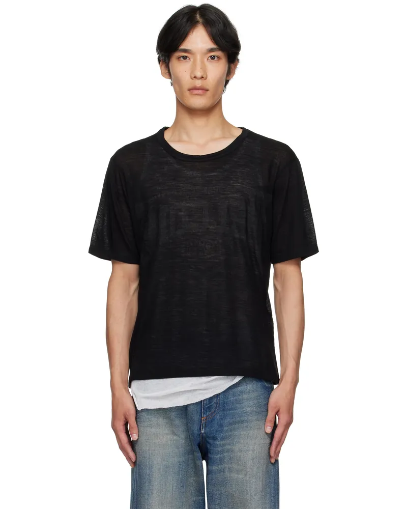 Maison Margiela Black Semi-Sheer T-shirt 900