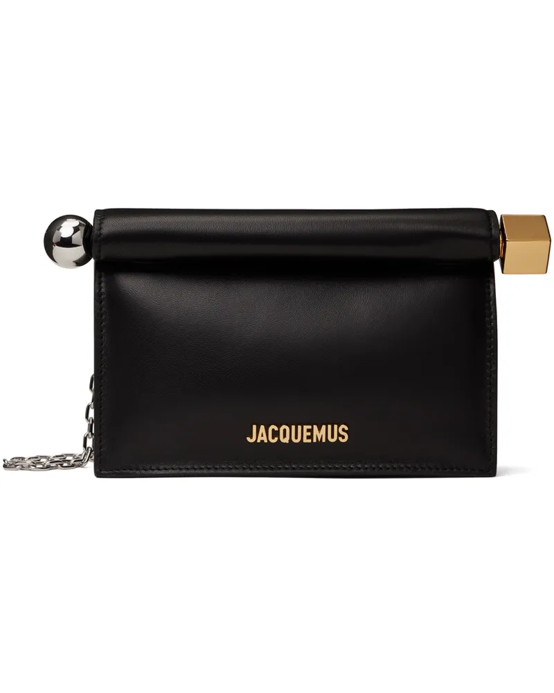 Jacquemus Black Les Sculptures 'La petite pochette rond carré' Clutch 990