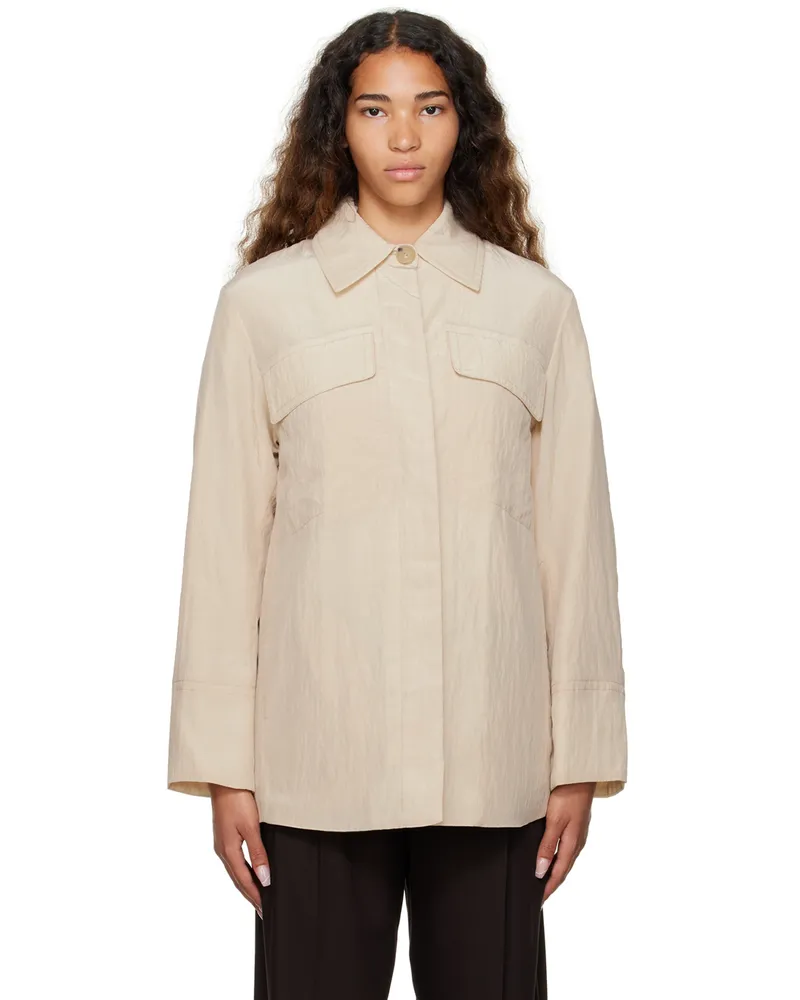 Vince Beige Padded Jacket Pale