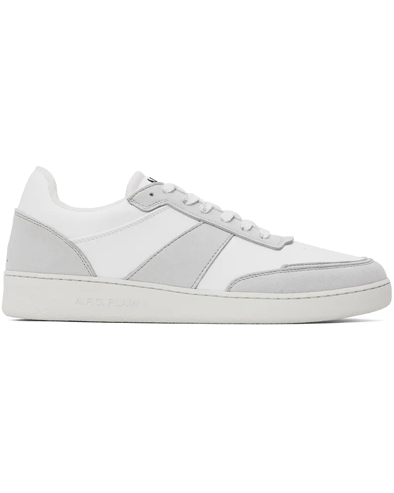 A.P.C. White & Gray Plain Sneakers Aab