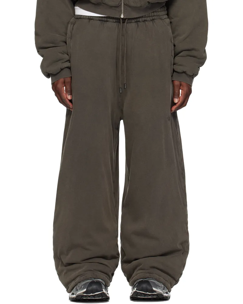 LU'U DAN Gray Wadded Bontans Sweatpants Washed