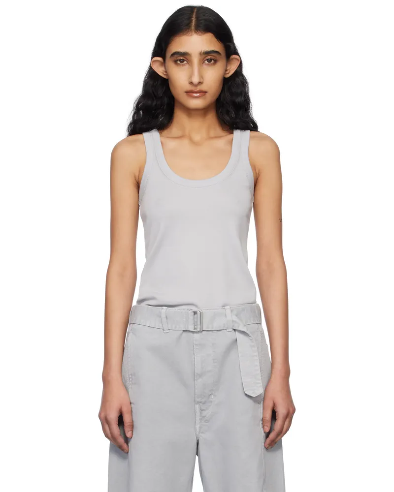 Christophe Lemaire Gray Rib Tank Top Bk942