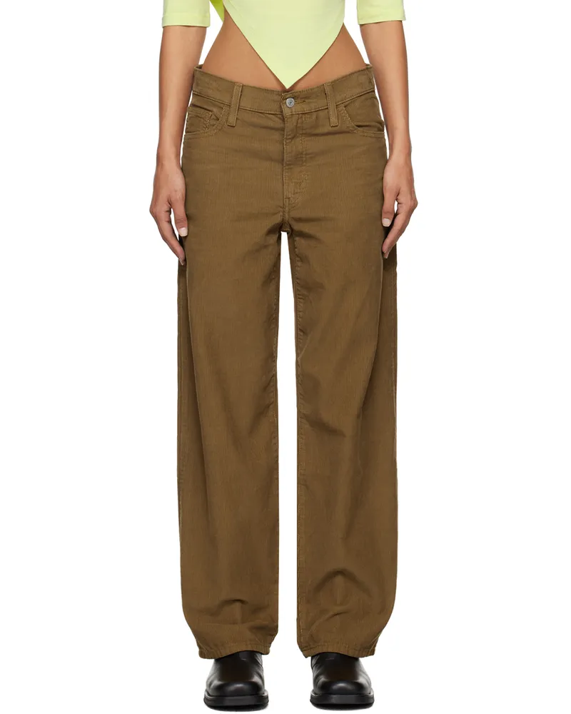 Levi's Brown Baggy Dad Jeans Ermine