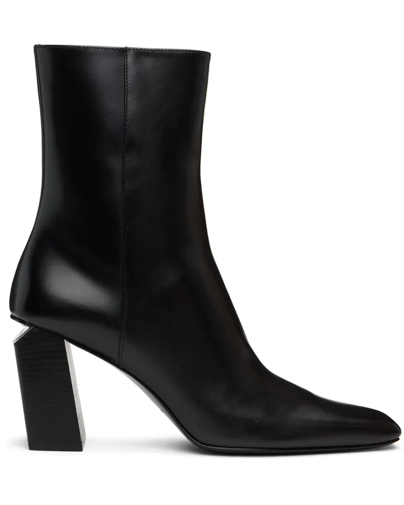 Alexander Wang Black Toni 85mm Ankle Leather Boots Black