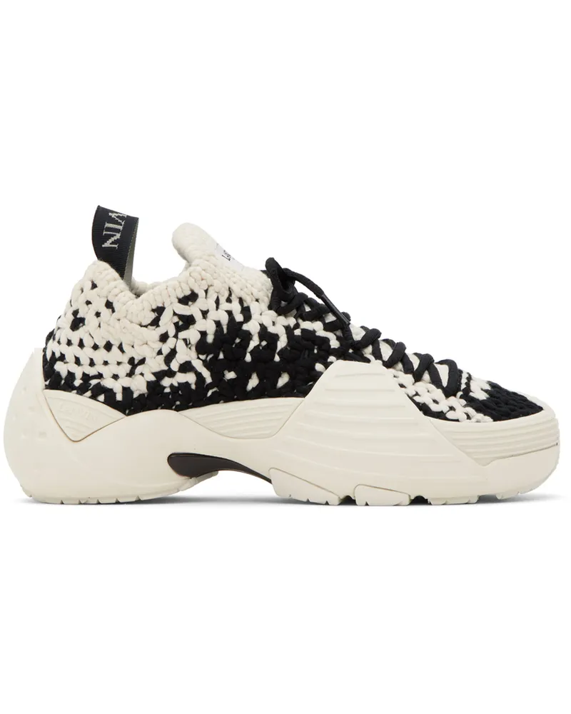 Lanvin White & Black Flash Knit Sneakers 0210