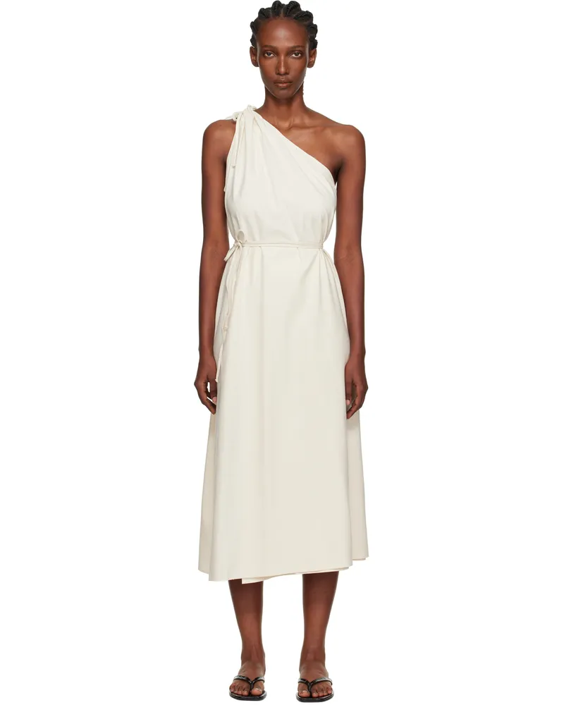 Baserange Off-White View Midi Dress Undyed