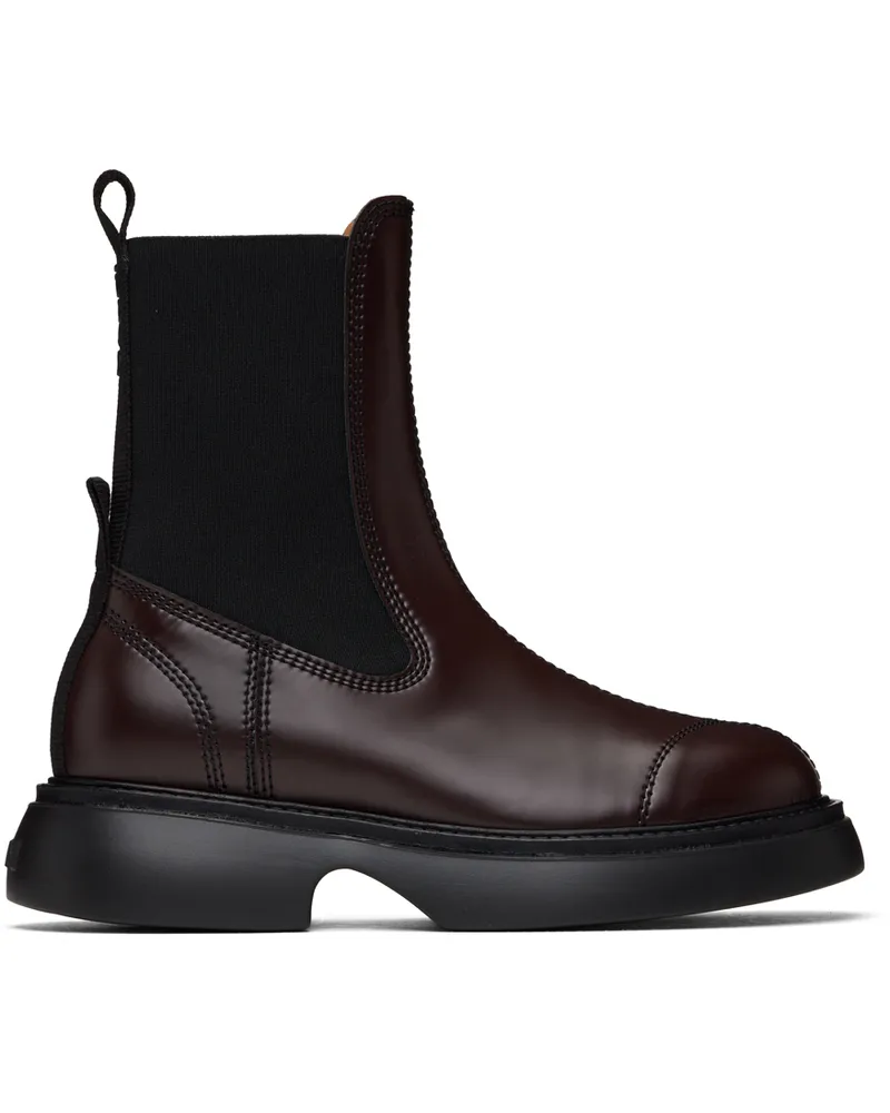 Ganni Brown Everyday Mid Chelsea Boots 890