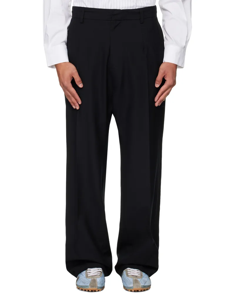 STEFAN COOKE Black Tuxedo Trousers Black