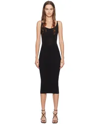 Thierry Mugler Black Vampire Sculpting Midi Dress Black