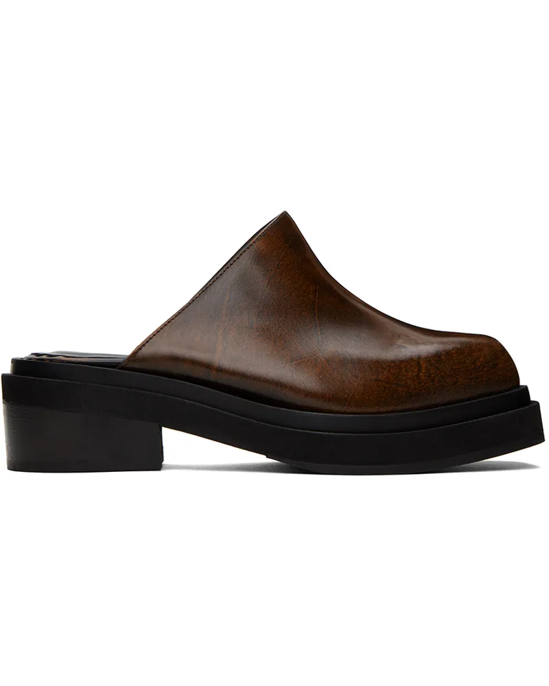 Eckhaus Latta Brown Zoe Clogs Brown