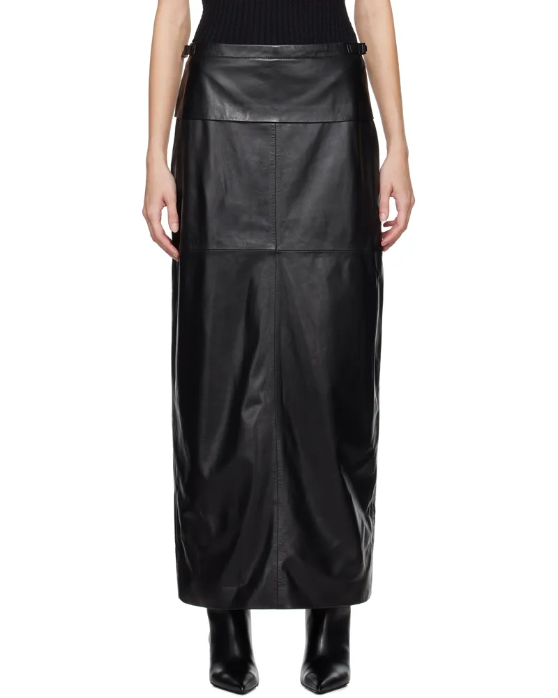 Proenza Schouler Black Adriana Leather Maxi Skirt Black