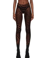 Thierry Mugler Brown & Black Star Leggings Nude