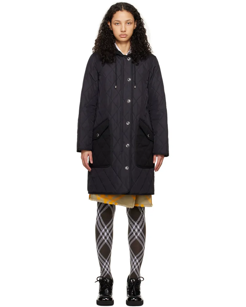 Burberry Black Quilted Thermoregulated Jacket Black