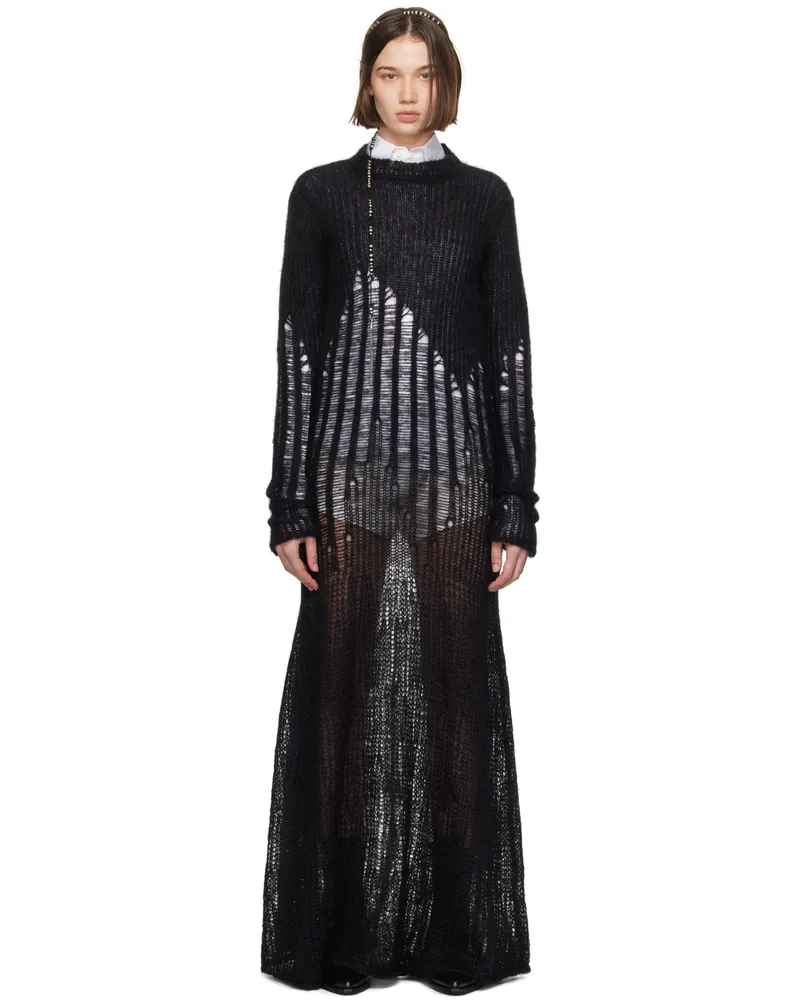 Ann Demeulemeester Black Paiva X-Long Maxi Dress 099